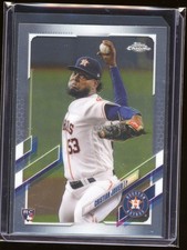2021 Topps Chrome Cristian Javier #92 RC Rookie Card MINT PACK FRESH. rookie card picture