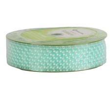 Member's Mark Premium Wired Ribbon 50 Yards 1-1/2 in Width Sheer Teal Polka Dots