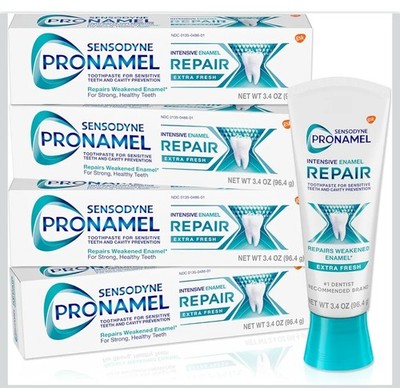 Sensodyne Pronamel Intensive Enamel Repair Whitening Toothpaste 3.4oz 4pk