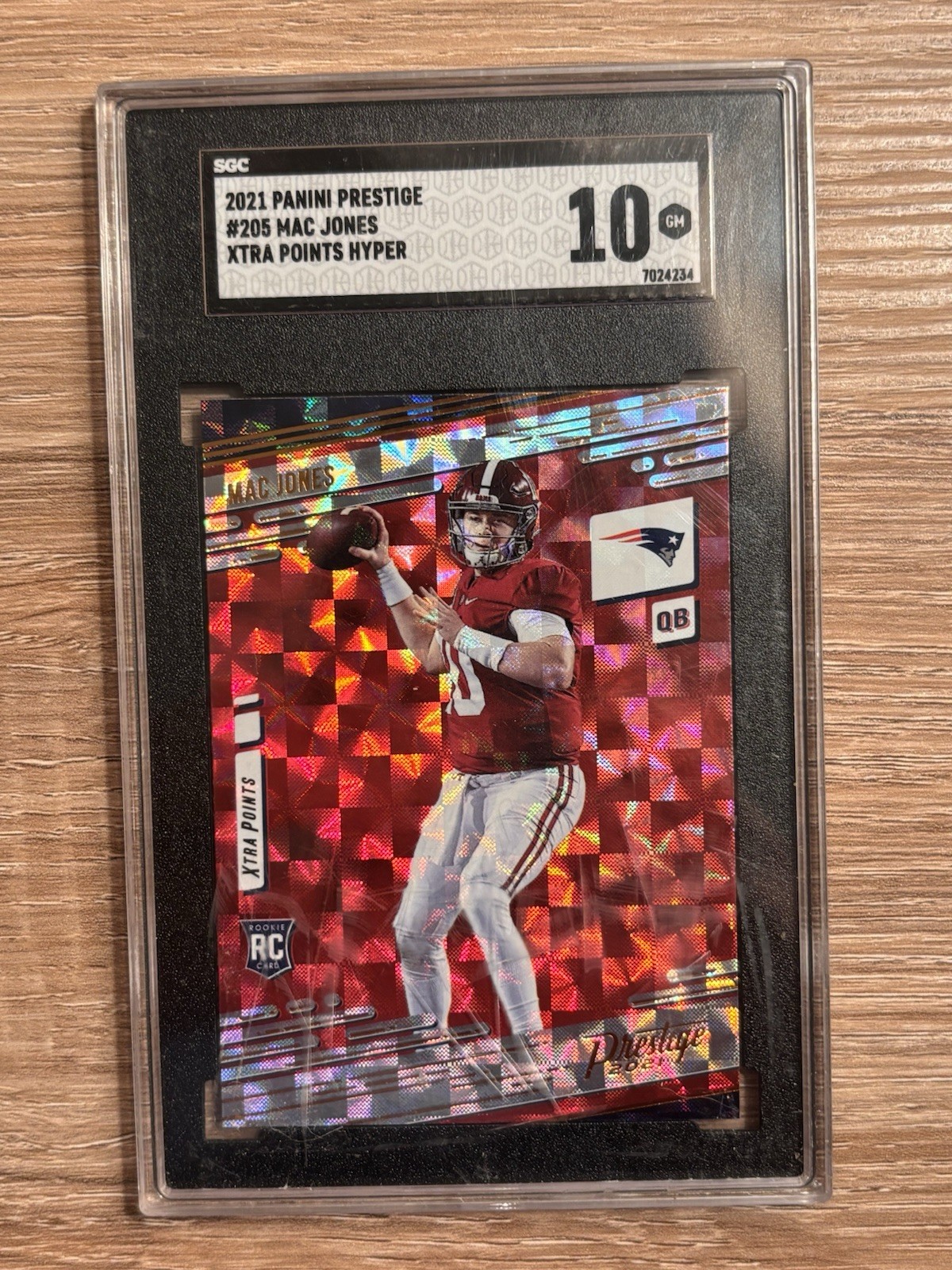 Mac Jones Panini Prestige #205 Hyper Xtra Points