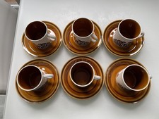 Arklow Pottery  Tree Of Life  6 Cups & Saucers Vintage Rare 1970s