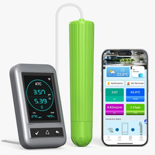 4-In-1 Smart Hydroponic Monitor, Digital Ph Meter for Water  TDS Meter, Real-Ti