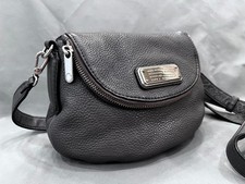Marc by Marc Jacobs Classic Q Natasha Gray Leather Crossbody Shoulder Bag