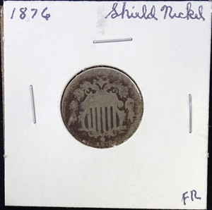 1876 Shield Nickel Coin Circulated