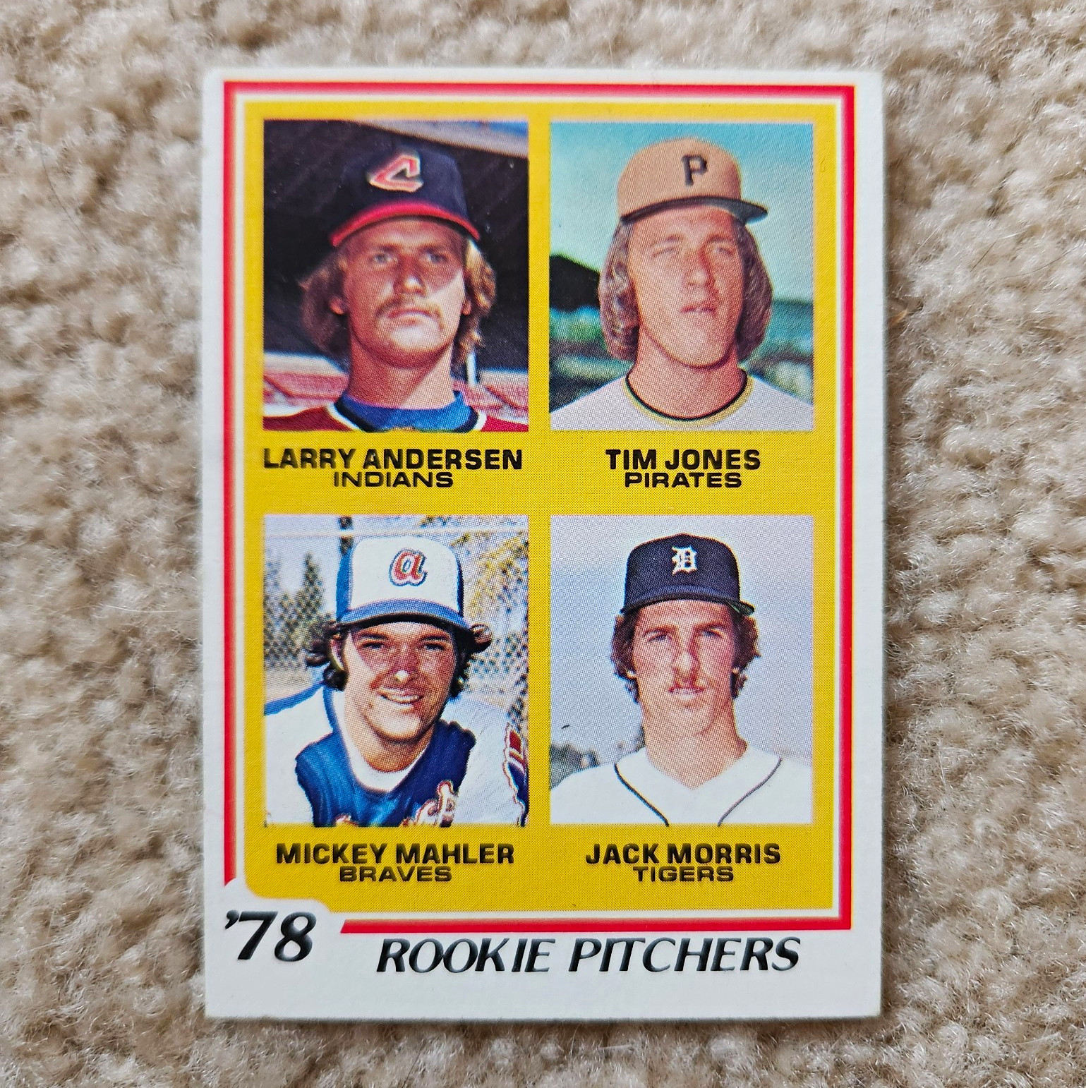 Topps 1978 Rookie Pitchers #703 Jack Morris Larry Andersen Tim Jones RC
