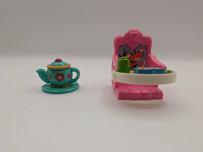 Fisher Price Loving Family Dollhouse Pink Booster Seat w/Removable Tray Tiger pl