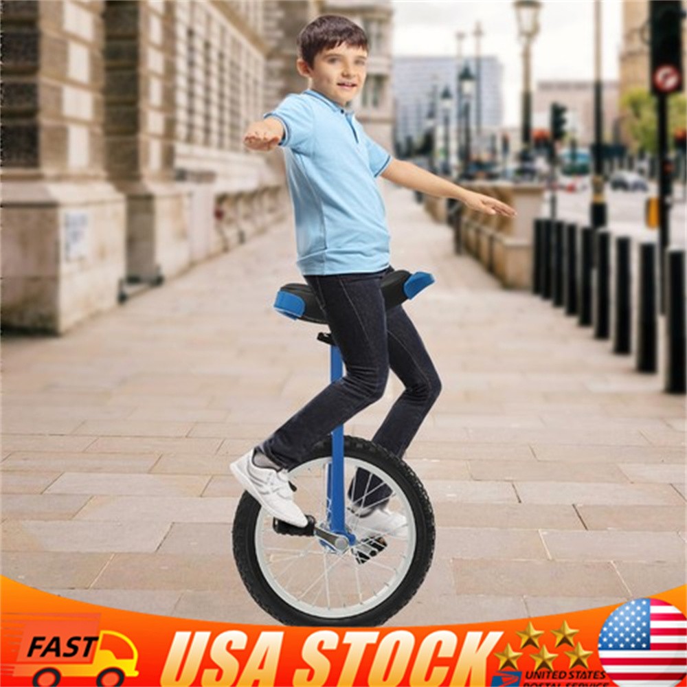 16" Unicycle One-Wheel Bike Kids Adults Beginner Outdoor Spo