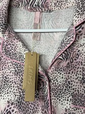 NWT SKIMS Sleep Long Sleep Set Bloom Mini Multi Animal Pink Pajamas L Large