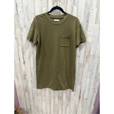 Madewell Olive Green Cotton Pocket Tee Dress Tshirt Mini Small Minimalist 90s