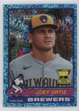 2025 Topps Heritage Chrome Light Blue Sparkle Refractor Joey Ortiz #207 0y5c