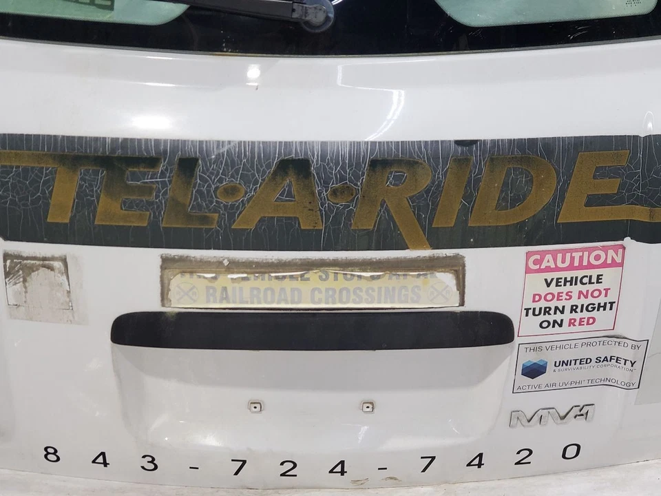 VPG MV-1 2016 OEM tapa de maletero blanca portón trasero escotilla Foto 3 de 4