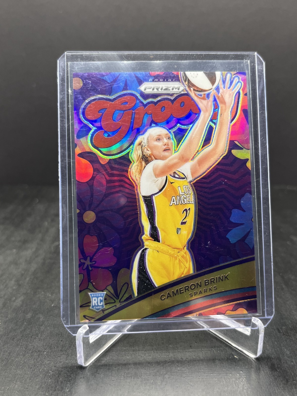 2024 Panini Prizm WNBA Basketball Cameron Brink RC Rookie Groovy Red 75/99 #7