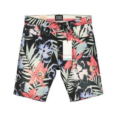 Scotch & Soda Ralston Men's Shorts W32 Colourful Floral Regular Slim Stretch