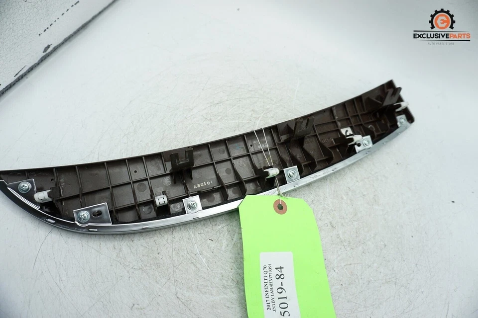 14-19 Infiniti Q70 OEM Left Driver Dash Wood Trim Garnish Panel SCRATCHED 5019 - Image 4 of 4
