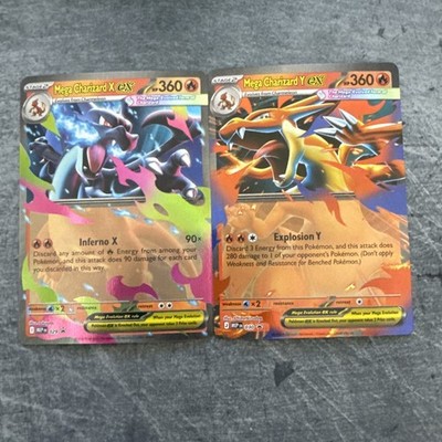 Mega Charizard X Ex 029 & Mega Charizard Y Ex 030 Black Star Promo