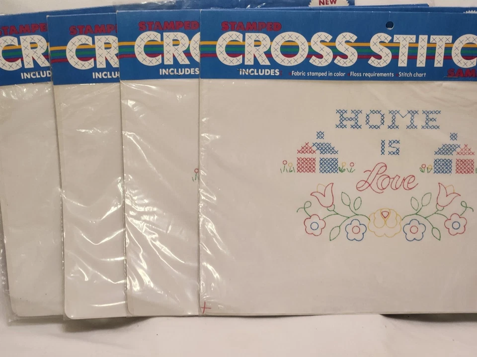 lote de 4 puntos de cruz...El hogar es amor...Haz de cada día un día especial...puntada de cruz Foto 4 de 4