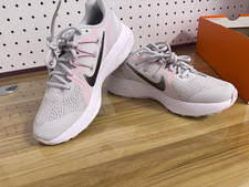 Nike Zoom Span 3 Low Top Lace Up Trainers Grey Pink Black UK 4.5 CQ9267-004