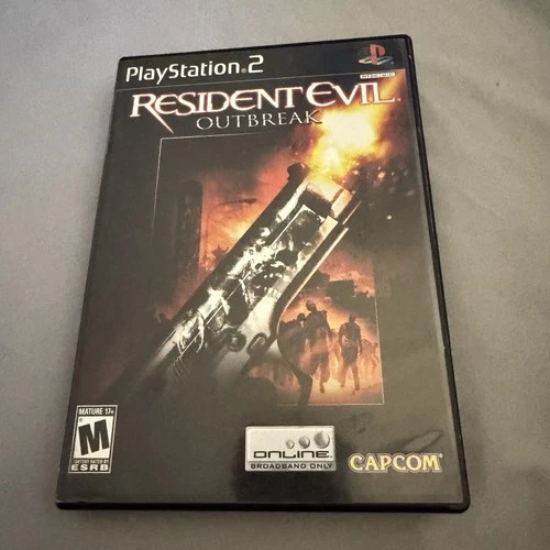 PS2 Resident Evil: Outbreak (Sony PlayStation 2, 2004) No Manual Disc Looks Good