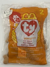 McDonalds Happy Meal Toy Ty Beanie Baby Bongo The Monkey  2 New