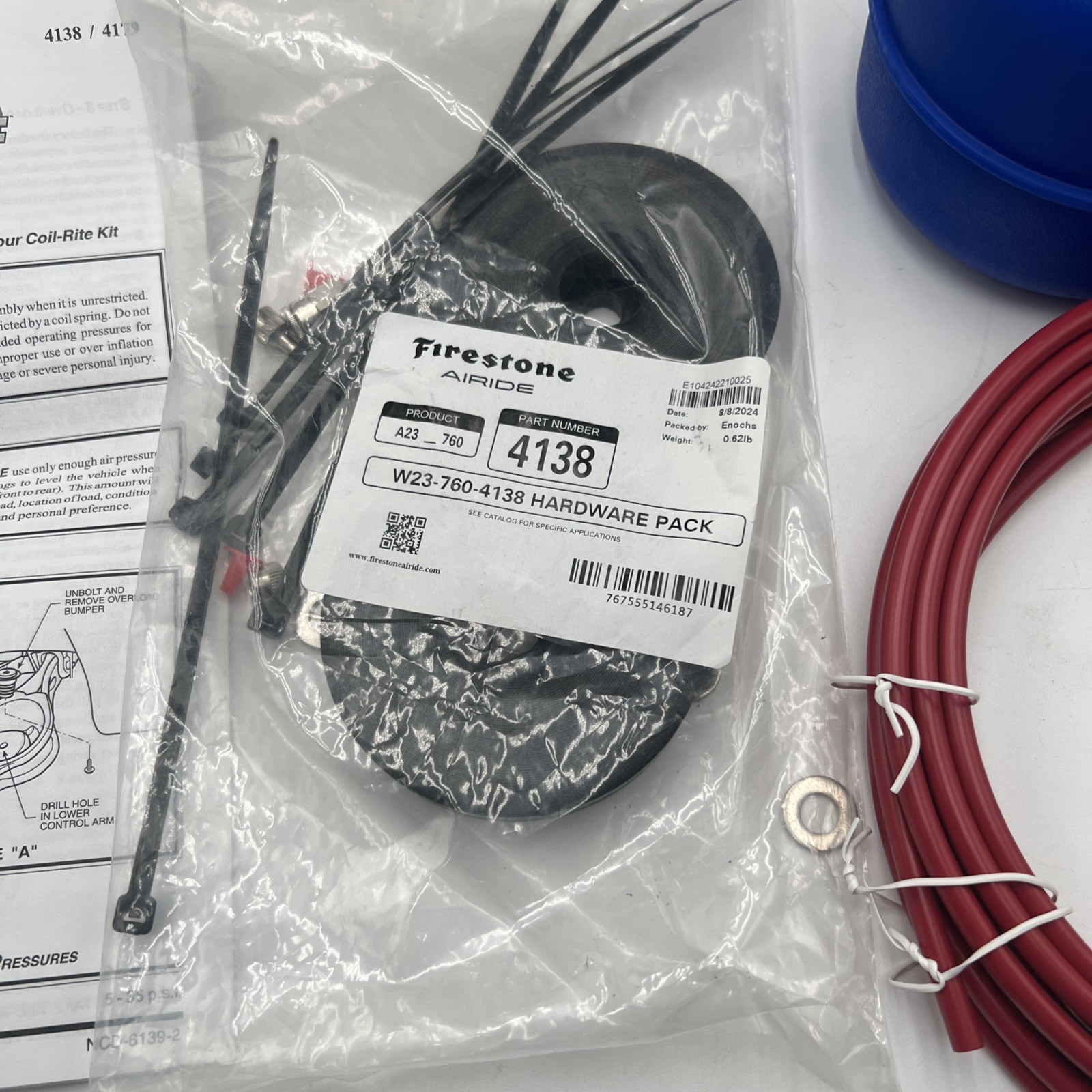 Firestone 4138 Coil-Rite Rear Air Helper Spring Kit