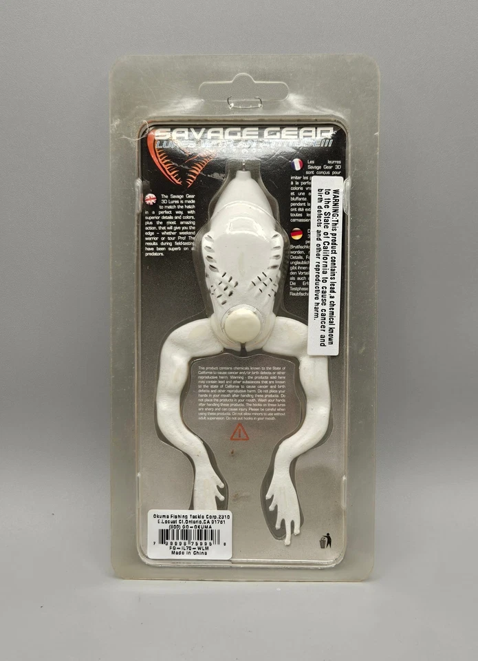 Savage Gear 3D Rana Blanco Manchas Negras FG-1L70-WLM 5 3/4" Foto 3 de 4