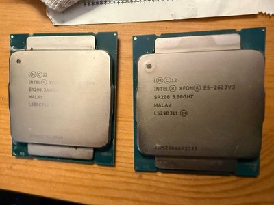 Pair Of Intel Xeon E5-2623 v3 3 GHz Quad-Core (E52623V3) Processor