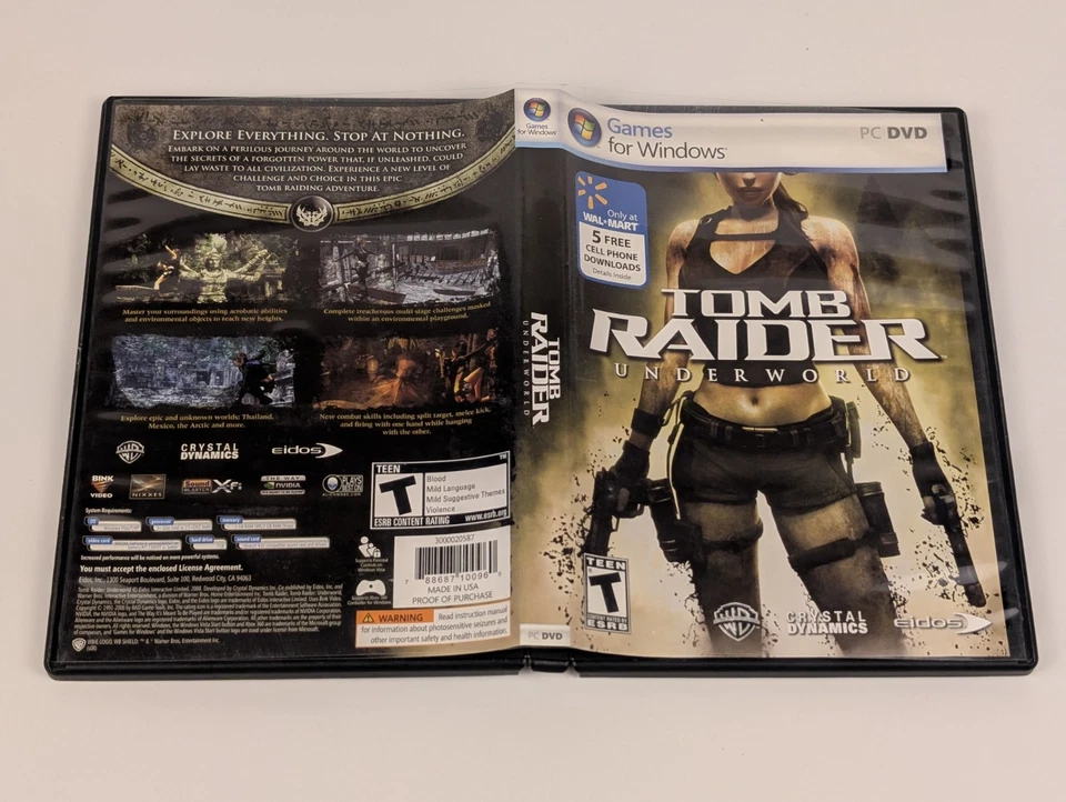 Tomb Raider Underworld (Windows PC, 2008) Instruction DVD-ROM Video Game TESTED - Image 4 of 4