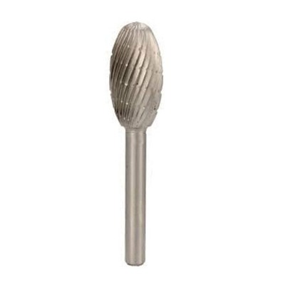 Weißer Stern Rotationsfräser Fig 55 HSS Hartmetall Ø 8 mm Schaft 6 mm Bogen Spitze
