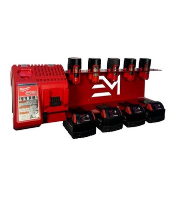 Locking and Battery Charging Station - Compatible with Milwaukee 12v,18v Battery