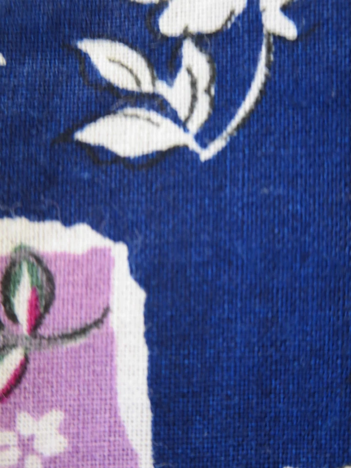 FABRIC 60"x72" Beautiful Flowers Purple Blue White Patchwork Samples 2YDS Exc - Image 4 of 4