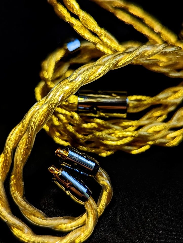 DIY hi-end IEM cable 7N gold plated mmcx 2pin 0.78 gold plated 2.5 3.5 4.4 - Image 3 of 4