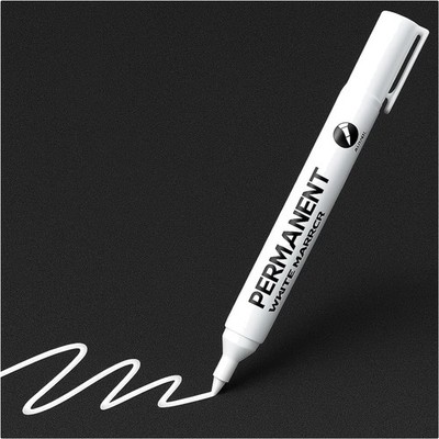 Wasserfester Weißer Permanentmarker 2,0 mm für Stein, Holz, Textilien   1 Stück