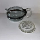 Vintage Pyrex Flameware Glass Teapot Coffee Pot 8126-B & Lid Green Stamp USA