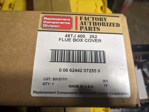 Carrier Bryant UNITED TECHNOLOGIES 48TJ400262 / 48TJ 400 262 Flue Box Cover
