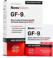 Novex Biotech GF-9 Rapid Dissolve Powder - Supplements for Men, Fruit Punch Flav