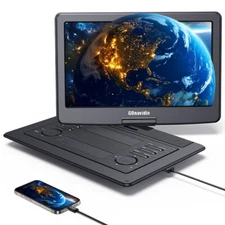 19" Portable DVD Player WITH 16" 270° Swivel Screen 6-7 Hour Battery USB HDMI TF