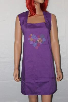 EASY ESSENTIALS COTTON BLEND KITCHEN BBQ BIB APRON PURPLE PAW PRINTS REG & PLUS