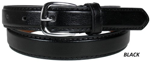 Boys Kids Leather Belt Black Brown Suit Casual Metal Buckle High Quality Uniform - Picture 3 of 6