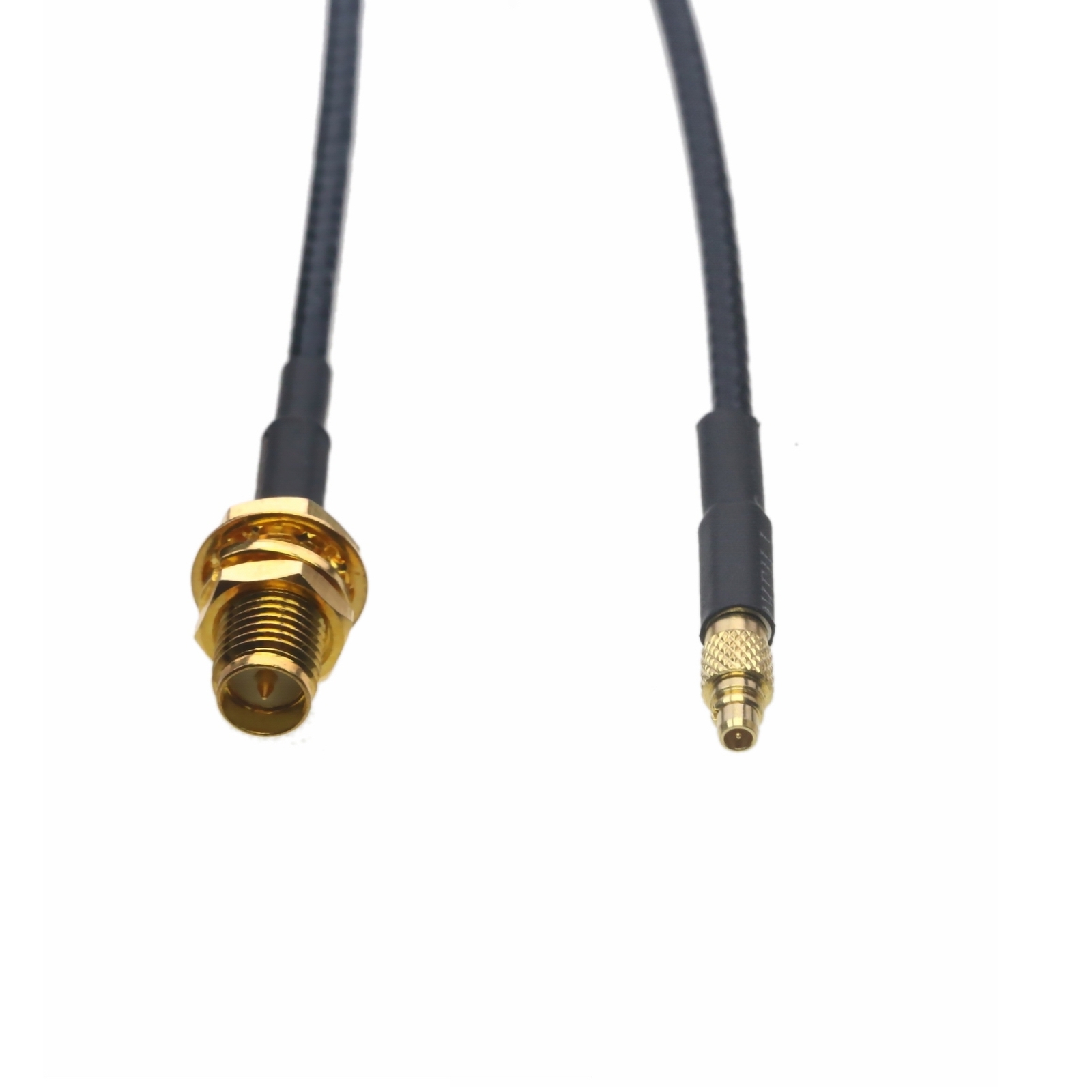 RF Cable MMCX male to RP-SMA Female nut bulkhead RG316 6
