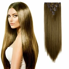 OneDor 24" Straight Full Head Kanekalon Futura Heat Resistance Hair Extensions