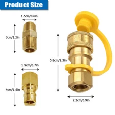 LP Gas Propane Hose BBQ Grills 3/8'' Natural Gas Quick Connect Fitting Kit