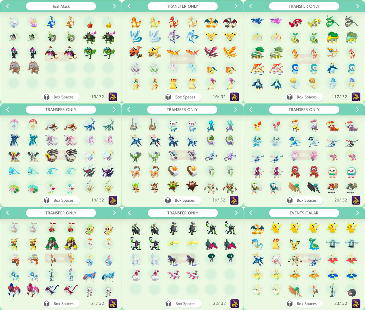 ✨Ultimate Shiny Full Pokedex Gen 1-8, Pokemon Home, COMPLETE