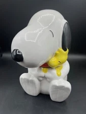 Peanuts Snoopy and Woodstock Ceramic Cookie Jar Cannister - New