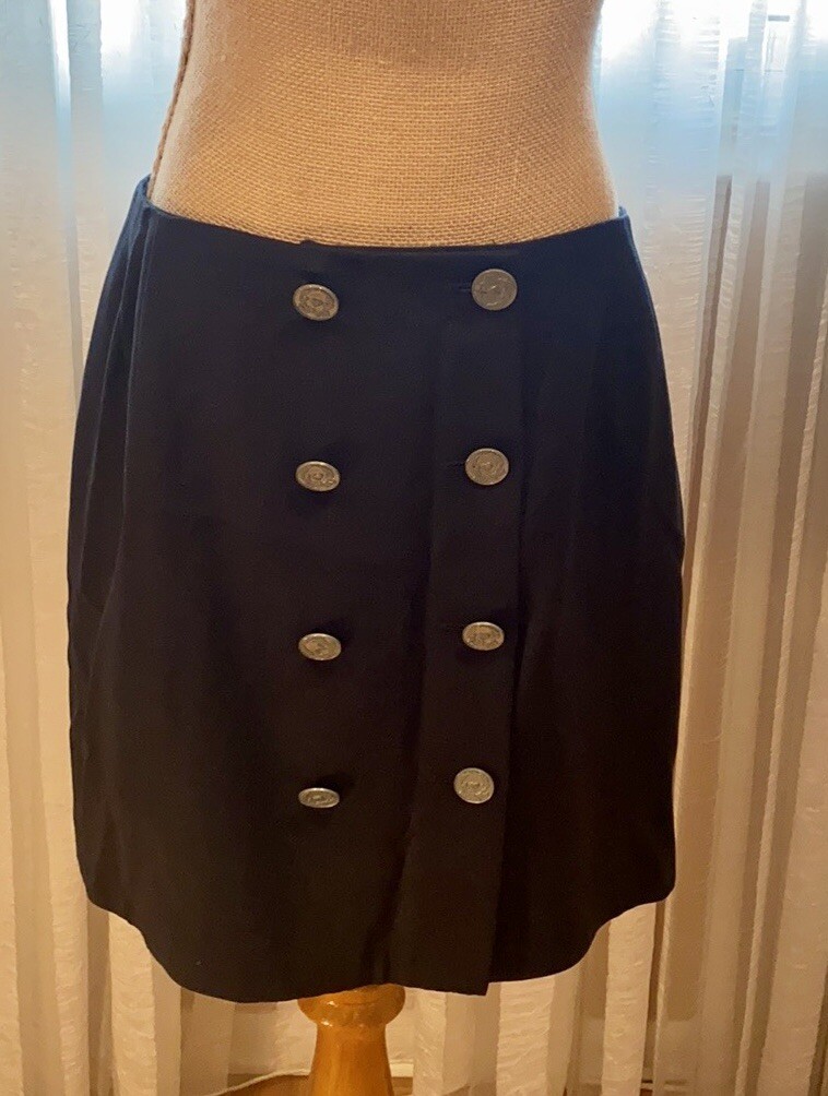 FILA BELLISSIMA MINIGONNA ECONOMICA E CHIC DI MOSCHINO DUE FILE DI BOTTONI DI MARCA LI