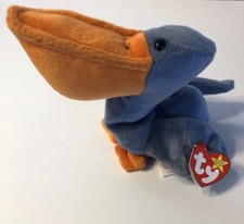 Scoop the Pelican USED Beanie Baby With ERRORS Retired 4107 TY 1996