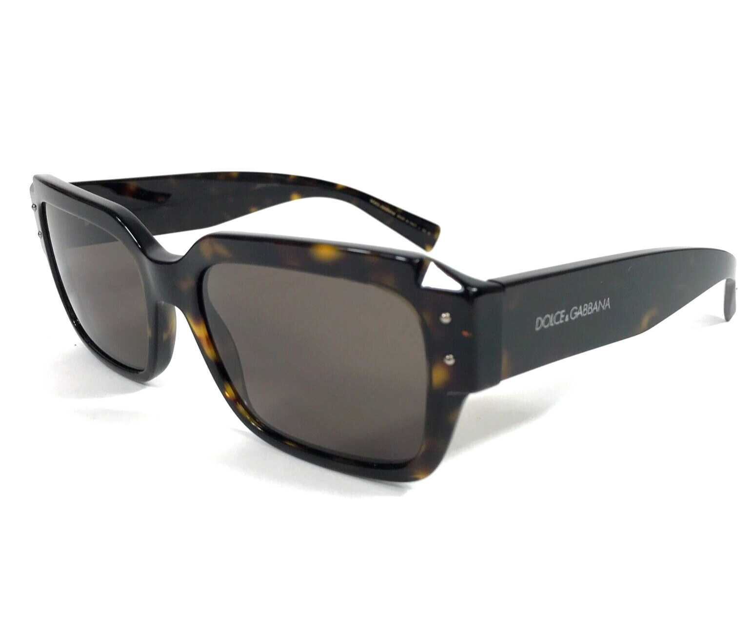 Dolce & Gabbana Sunglasses DG4460 502/73 Dark Havana Rectangle with Brown Lenses
