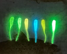 120 Jigs-6pkgs-1" GLOW Mini Stinger Fishing Crappie Ice Soft Plastic Baits Pan