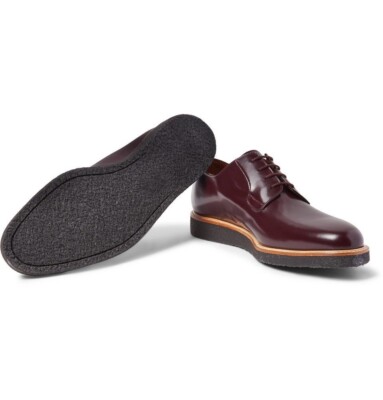 Common Projects Burgundy Derby shoes Common Projects Derby Polished Leather Loafers Burgundy Size  main image 3