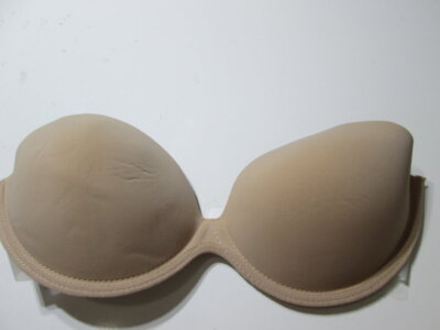 Unbranded Bra Size B Beige Underwired Push-Up Stick On Bra Strapless Lingerie