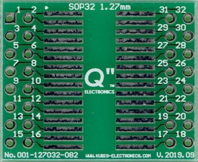 SO32, SOP32, SOIC32, SOJ32, BSOJ32, TSOP32-II mit 1.27mm auf 2xIDC2x8 [DE]